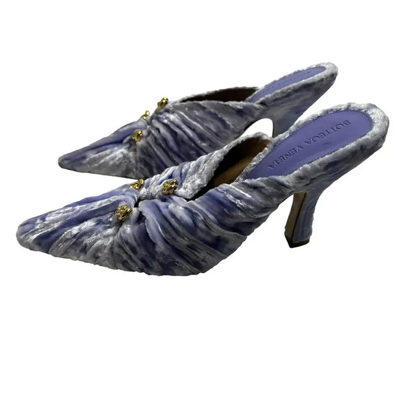 Bottega Veneta Bunnie Velvet Mule Pump Lavender Purple Size 7 - Picture 6 of 7